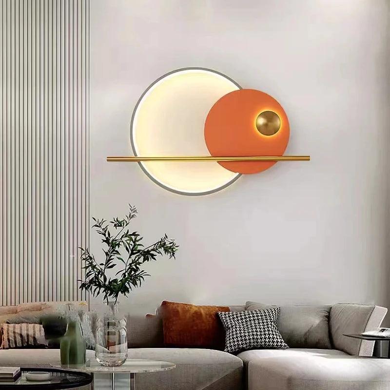Multiple Styles LED Wall Light Sconce Colorful Metal Parlor Restaurant Bedside Modern Lamp Minimalist Art Deco Dropshipping